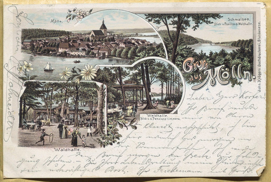 Vorschaubild Mölln. Postkarte Verlag Johannes Kröger Buchdruckerei, Blankenese, versendet 1897